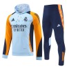 Real Madrid Hoodie Felpe da Allenamento 2024-25 Blu per Uomo